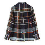 Fongt Women's Explosive Fashion Casual Pocket Shirt + Plaid Pants Set
