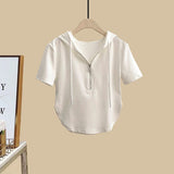 Fongt Slim Hot Girl Top With A Two-Piece Set With Slit Jeans-Outfit