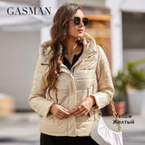 women's jacket spring 2022 short thin cotton clothes Fashion Casual Hooded design parkas simple Quilted women coat