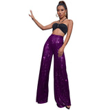 High Waist Fashion Casual Sequins Loose-fitting