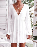 V Sexy Long Sleeve Lantern