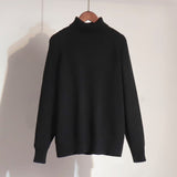 Sweater 2024 Autumn And Winter New Temperament Elegant Commuting Versatile Solid Color Inserted Rotator Sleeve Sweater-Outfit