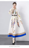 Fongt New Women's Dress Dress Oversized Dress Print 100 Folds T-Shirt With T-Shirt Holiday Casual Dress