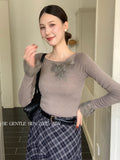 Fongt Xixi Autumn 2025 New White Standard Elegant Slanted-Sleeve-Sleeve Jacket Sweater 89616