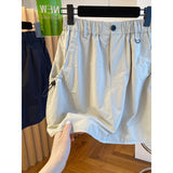 Fongt Version Of The Workwear Short Skirt Women's Summer 2025 New Loose High-Rise Slim Retro Anti-Walking Bag Hip Skirts