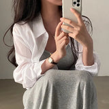 Fongt Chic Summer Long-Sleeved Chiffon Sunscreen Shirt Design Careful Machine Back Strap Bare Back Short Shirt