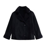Fongt Women's Clothing Autumn And Winter New Loose Fur Warm Jacket Women's MLB Coat Cotton Clothes