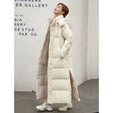 Real Winter 2024 New Korean Version Of Down Cotton Clothes Women's Super Long To The Ankle Loose Bread Warm Padded Clothes-Outfit