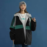 Oversized Reverse Hooded Jacket-Outfit