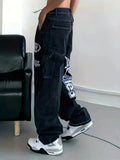 hop straight leg baggy jeans with