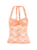 backless lace halterneck