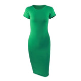 O-Neck Short Sleeve Office Ladies