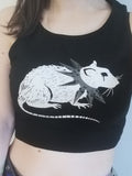 Dark Mall Gothic Grunge Aesthetic Women Tank Tops Punk Bodycon Sexy Ribbed Cropped Tops Printed Streetwear Emo Alt