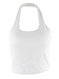 Ribbed Halter Tank Top-Outfit