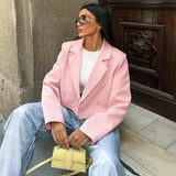 Pink Cropped Blazer-Outfit