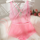 Autumn And Winter New Thin Lace Pure Sexual Beauty Back Perspective Mesh Dress
