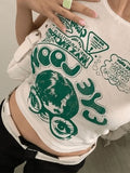 Eye Look Graphic Crop Tank Top-Outfit