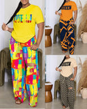 Spring And Summer New Fashion Loose Leisure Printing Set-Outfit
