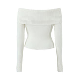 Style Big Lapel Slim Pullover Sweater In Summer-Outfit