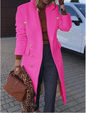 Fongt And Winter 2025 New Multi-Color Multi-Code Jacket Collar Long Coat Woman