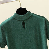Shirt Femme 2023 Summer Fashion Harajuku Thin T Shirt Women Knitted Hollow Out Sexy Tops Short Sleeve O Neck Tshirts