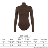 Solid Ribbed Turtleneck Rompers Sexy Jumpsuit Black Long Sleeve Bodysuit Winter 2020 Elegant Body Femme High Neck
