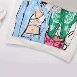 New Girls' Printed Loose-Fitting Hoodie 1131815-Outfit