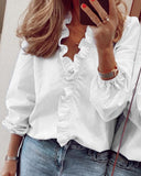 Fongt Spring And Summer New Long-Sleeved Leafed Shirt