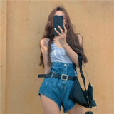 Summer Demin Shorts Sexy High Waisted Blue Short