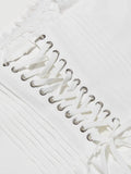 White Corset Lace Flare Mini Dress-Outfit