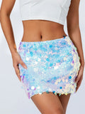 Sexy Women Sparkle Sequined Skirts Summer Party Clubwear Glitter Bodycon Short Mini Pencil Skirts Streetwear 2023 New-Outfit
