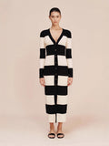 Fongt 2025 New Sexy Dress With Tective Striped Striped Dresses