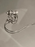 Tassel Faux Pearl Decor Cuff Earring-Outfit