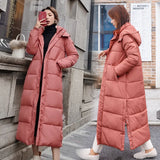 Winter 2022 Female Jacket Hooded Mid-length Parkas Coat Korean Thick Warm Loose Casual Oversized Women Ropa Para