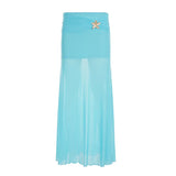Fongt Cloth Forget Pure Sexy Sister Wind Net Splicing Folding Skirt Tidling Skirt Hottie Slimming Bag Hip Dress