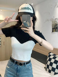 College Style T-Shirts For Women's Summer New Summer New Net Red Explosion Short-Sleeved Blouse
