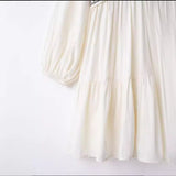 Spring Embroidered V-Neck Short-Sleeved Dress 1821022-Outfit