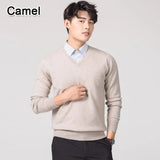 Men's Autumn Winter Cashmere Sweaters Casual Jersey Robe Hombre Homme Hiver Pullover Classic V-Neck O-Neck Knitted Jumper