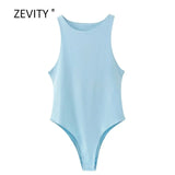 2020 Women sexy sleeveless solid color slim bodysuits female chic o neck soft blouse brand office wear playsuits tops