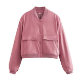 Fongt Women's New Large Pocket Bomber Jacket In Spring