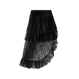 Fongt Lace Dress Woman 2025 Spring Cake Dress Design High Waist Medium Long Skirt 8909