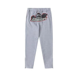 Rainbow Gradient Letter Tiger Head Printing Ins Trendy Sweater Trousers Jogging Suit-Outfit