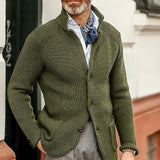 Fongt New Sweater Men's Casual Long Sleeve Solid Color Knit Sweater Men's