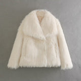 Fongt New Artificial Fur Effect Short Coat