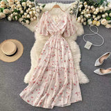 Fongt New Seaside Holiday Dress Women Spring And Autumn 2025 New Sexy V Receive Lanky Models