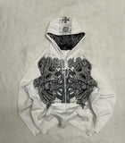 Fongt Children's Hooded Jacket 2025 New Cross Hoodie Hoodie Bow Print Hoodie