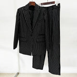 Fongt New Star Temperament Loose-Cut Hot Diamond Suit Trousers Set Two Sets