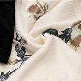 Women Sweaters And Pullovers O-Neck Long-Sleeved Short Flower Embroidery Loose Short Lady Elegant Pulls Outwear Coat