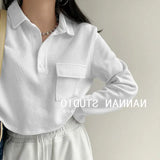 Hoodies Short Navel Sweater Early Chic Pullover Polo