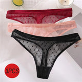 Sexy Panties Women G-String Thong Lace Underwear Pantys Low-Waist Female Underpants Mesh Perspective Briefs